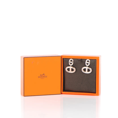 Hermes Sterling Silver Chaine D'Ancre 24 Earrings GM 6 of 6