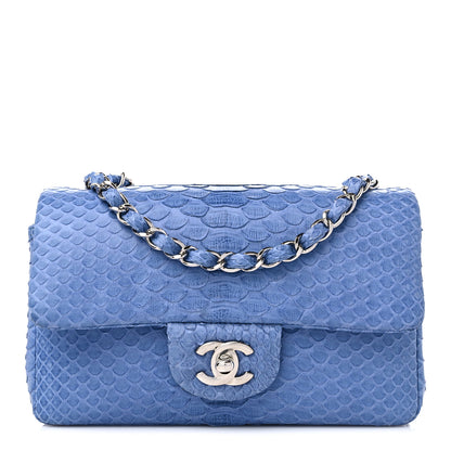 Chanel Snakeskin Mini Rectangular Flap Blue 1 of 9
