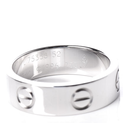 Cartier 18K White Gold 5.5mm LOVE Ring 52 6 4 of 4