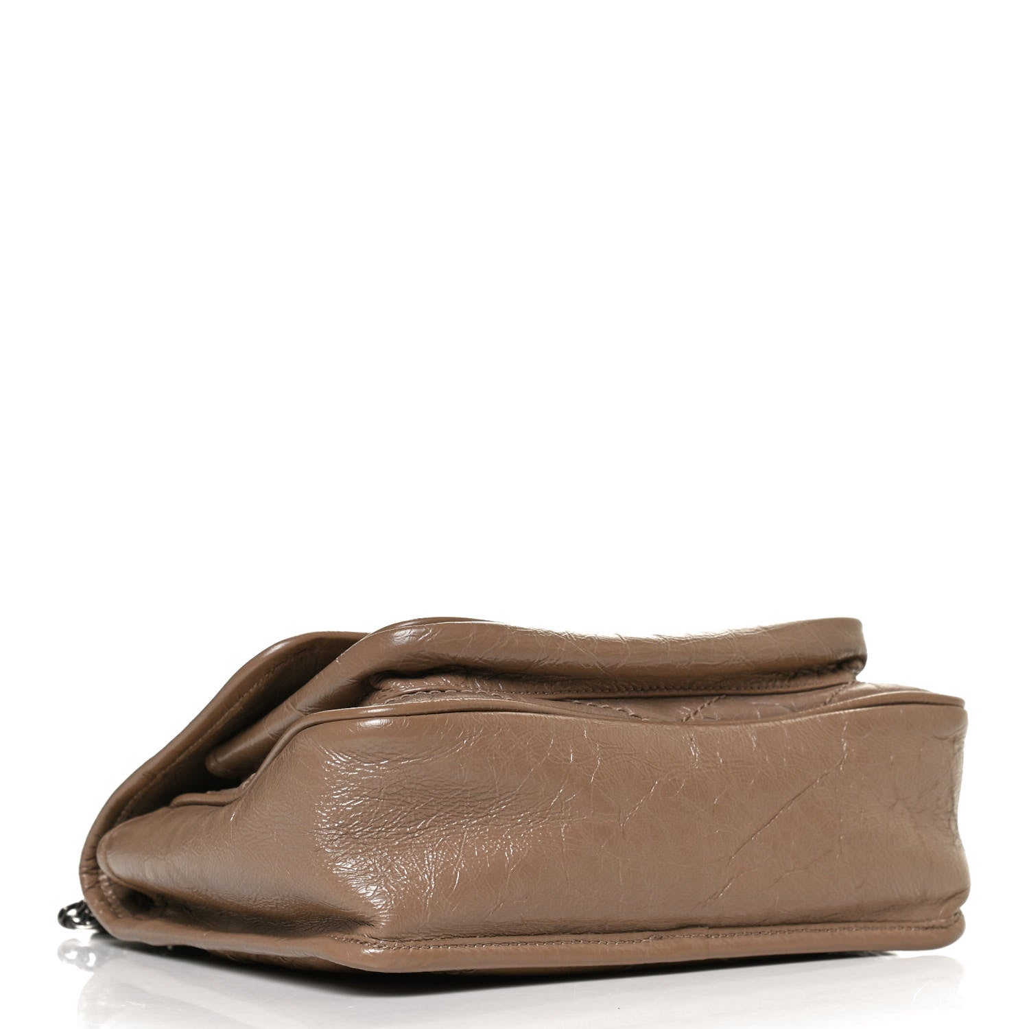 Saint Laurent Crinkled Calfskin Matelasse Monogram Baby Niki Chain Satchel Light Taupe 4 of 10