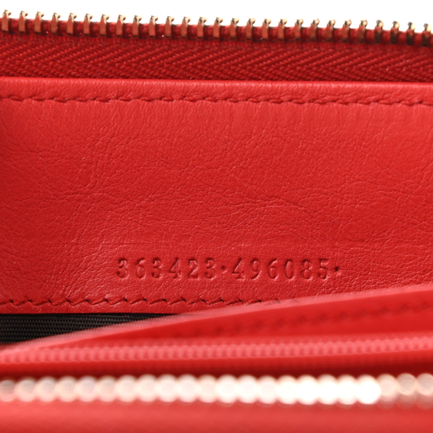 Gucci Guccissima Vitello Tender Zip Around Wallet Sporting Red 6 of 15