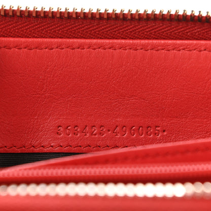 Gucci Guccissima Vitello Tender Zip Around Wallet Sporting Red 6 of 15