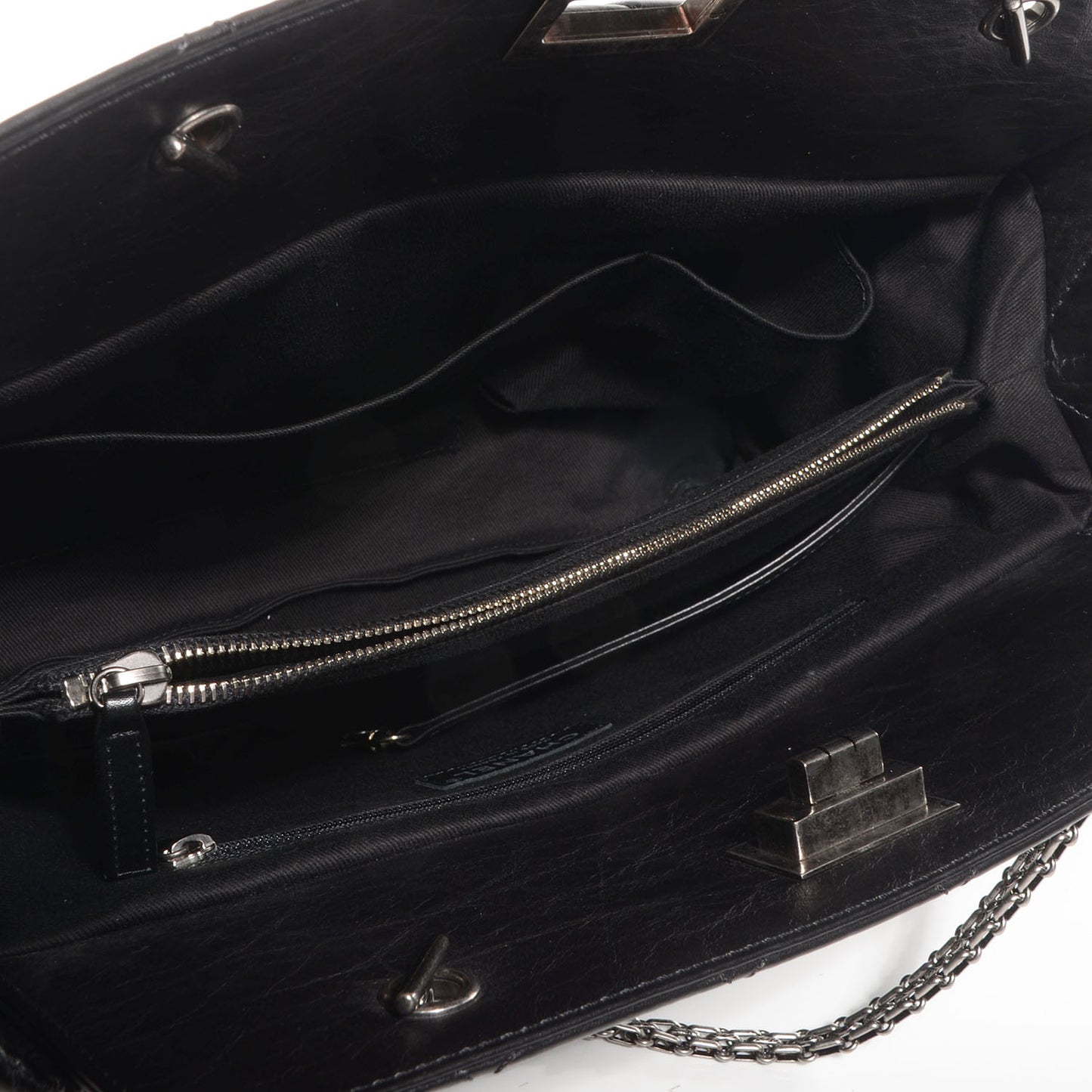 Aged Calfskin Reissue 2.55 Tote Black