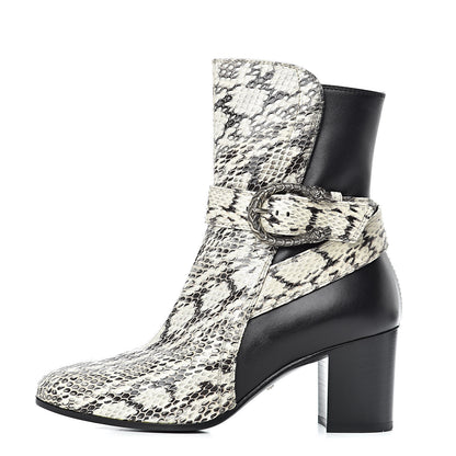Gucci Elaphe Snakeskin Elizabeth Boots 36.5 Roccia Black 1 of 9