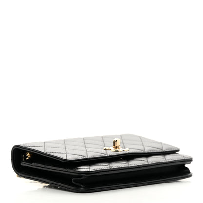 Chanel Lambskin Quilted Trendy CC Wallet On Chain WOC Black 4 of 14