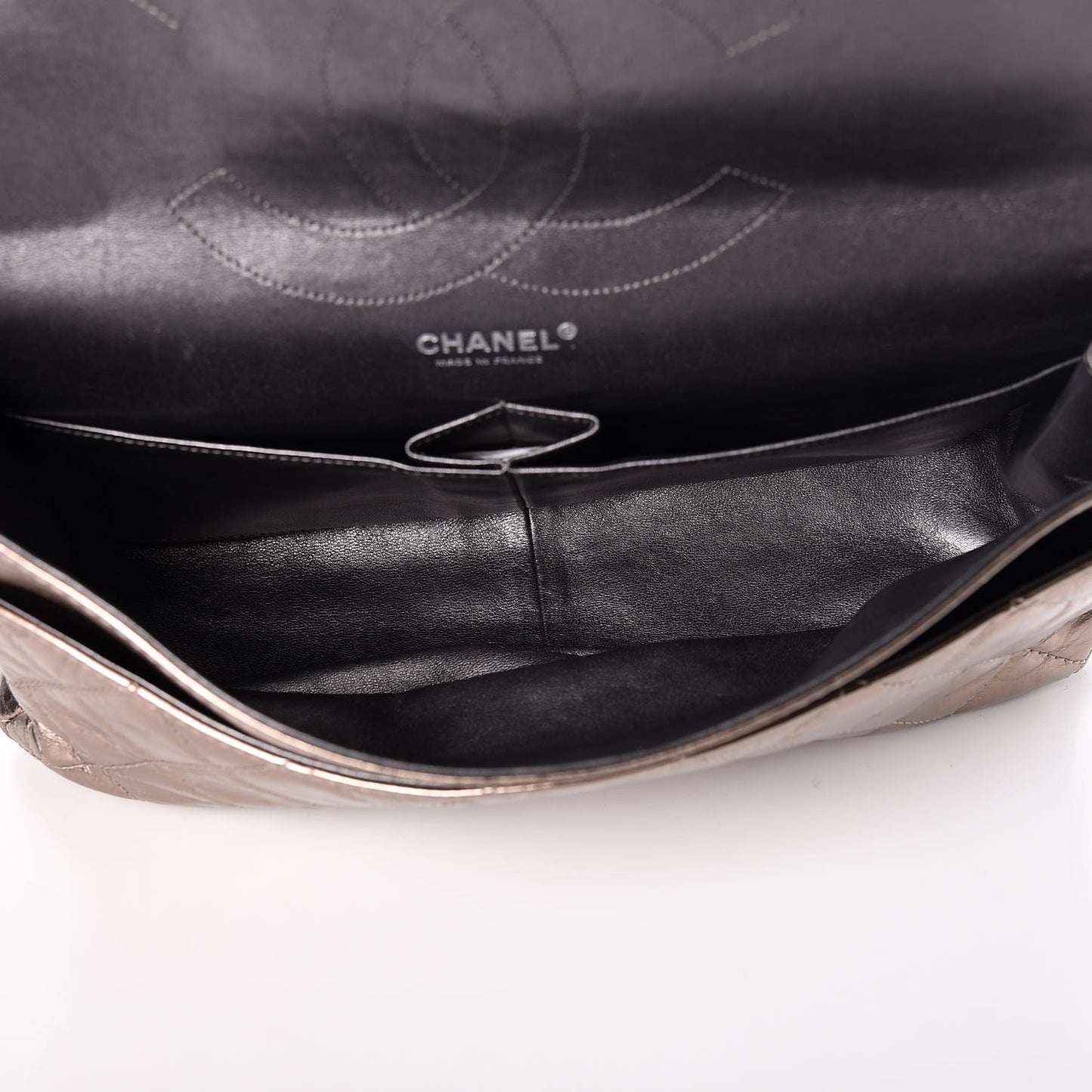 Metallic Aged Calfskin Quilted 2.55 Reissue 228 Flap Pewter