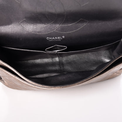 Chanel Metallic Aged Calfskin Quilted 2.55 Reissue 228 Flap Pewter 7 of 9