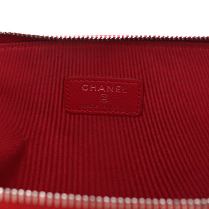 Chanel Tweed Calfskin Quilted Gabrielle Pouch Clutch Grey 6 of 8