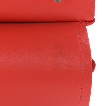 Chanel Lambskin Chevron Quilted Jumbo Double Flap Red 11 of 13