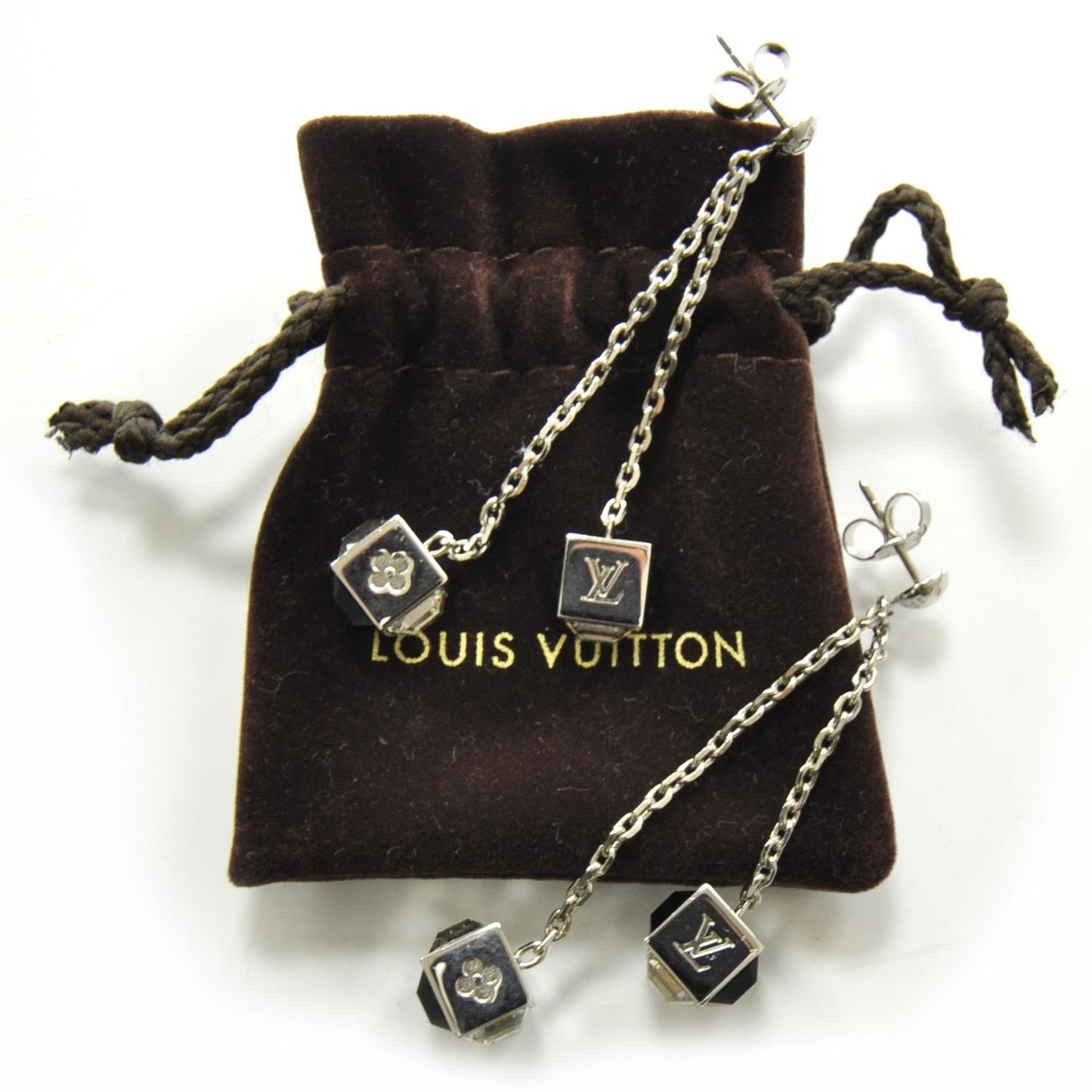 Swarovski Gamble Black Earrings Silver