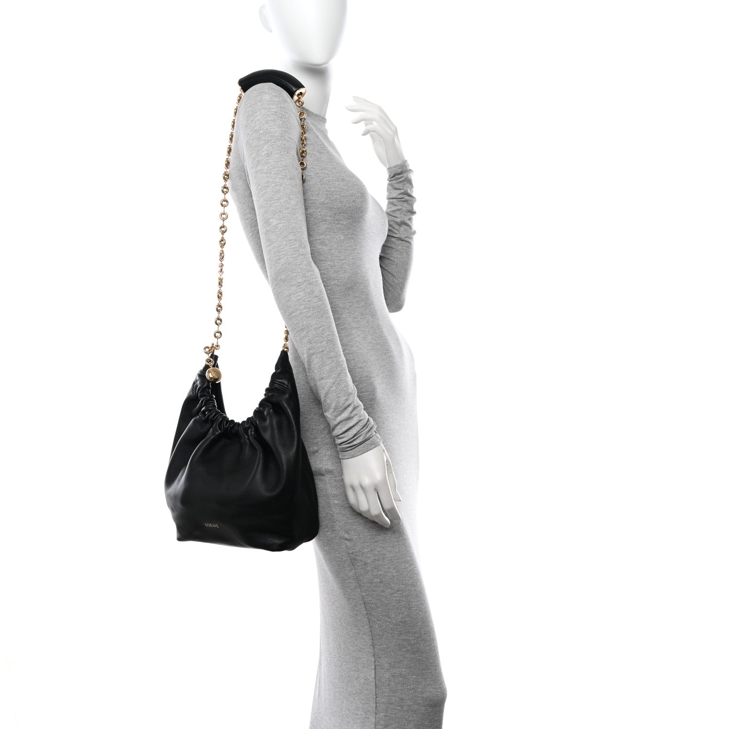 Loewe Buttery Nappa Lambskin Mini Squeeze Bag Black 2 of 9