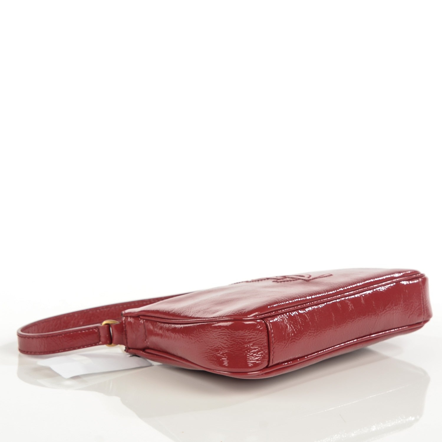 Saint Laurent Textured Patent Calfskin Mini Shoulder Bag Red 4 of 9