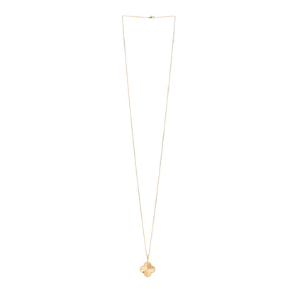 Van Cleef & Arpels 18K Yellow Gold Guilloche Magic Alhambra Long Necklace 3 of 4