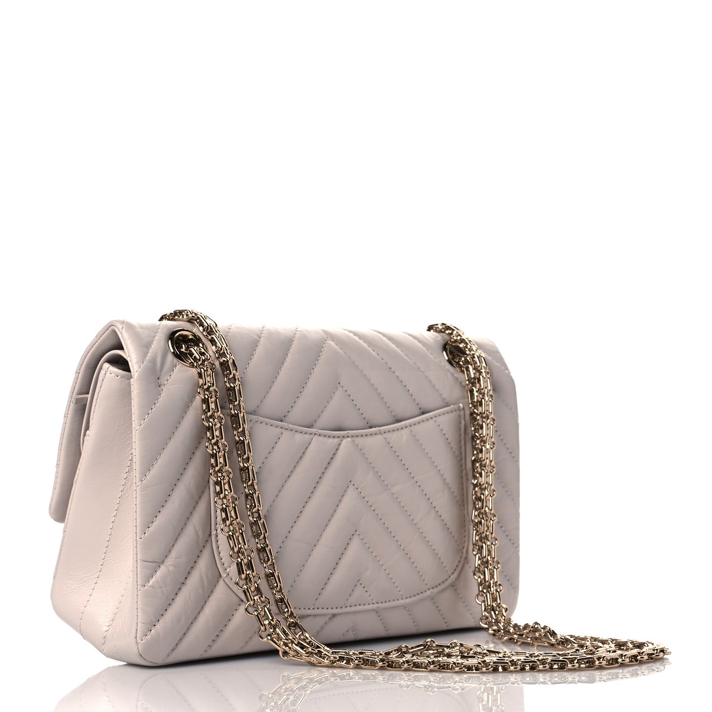 Aged Calfskin Chevron Quilted 2.55 Reissue 225 Flap Ivory