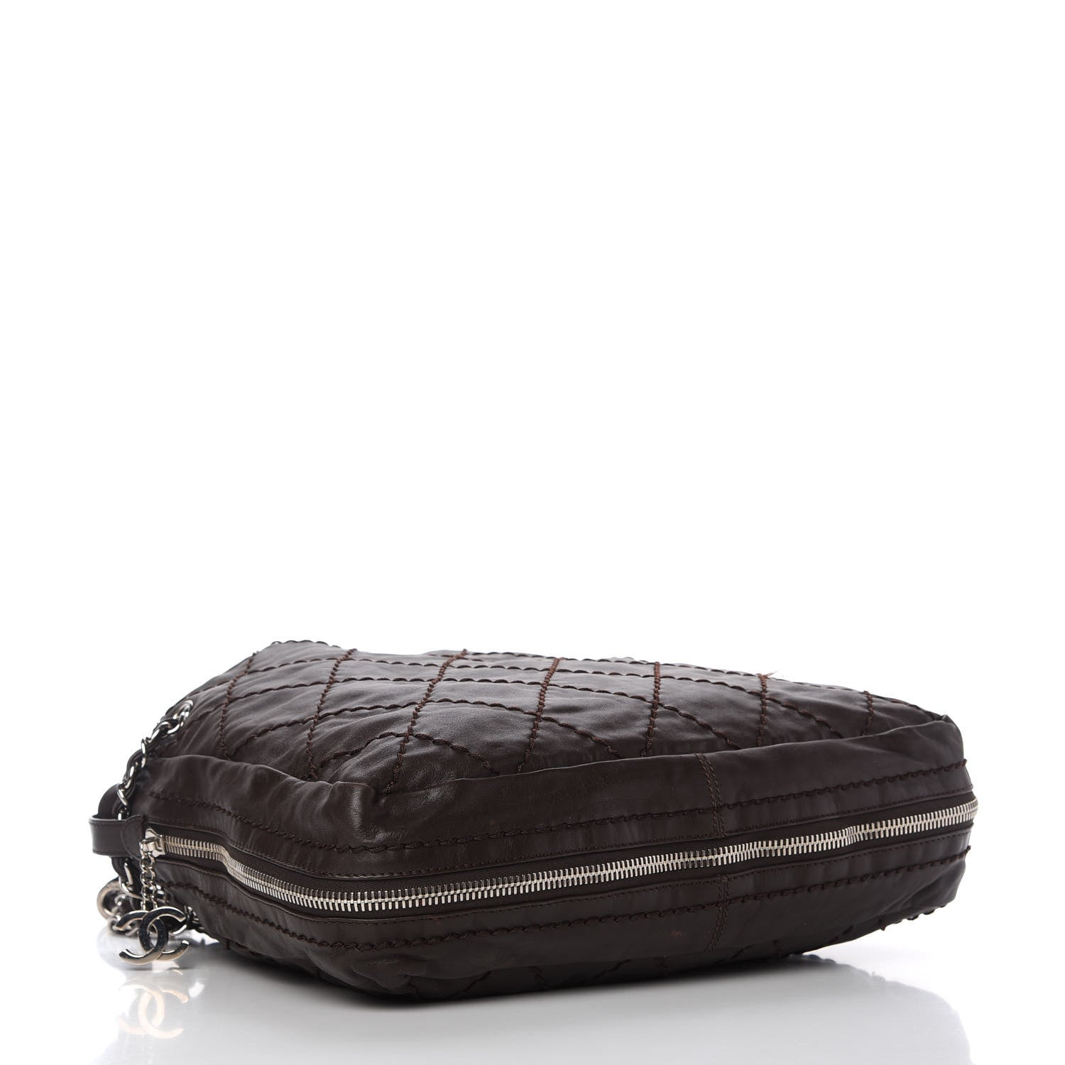 Chanel Calfskin Stitched Expandable Tote Brown 4 of 11