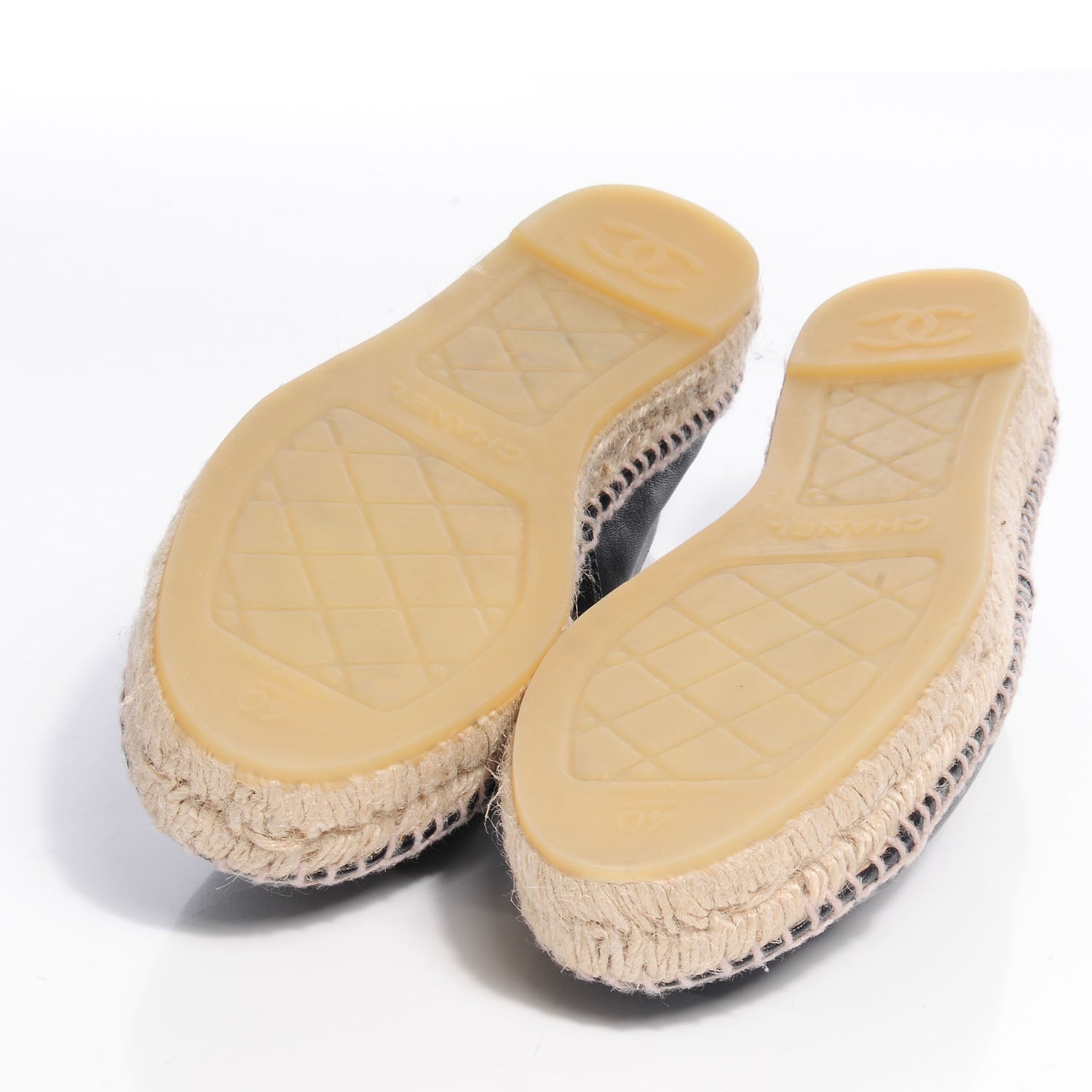Chanel Lambskin Espadrilles Black 40 5 of 8