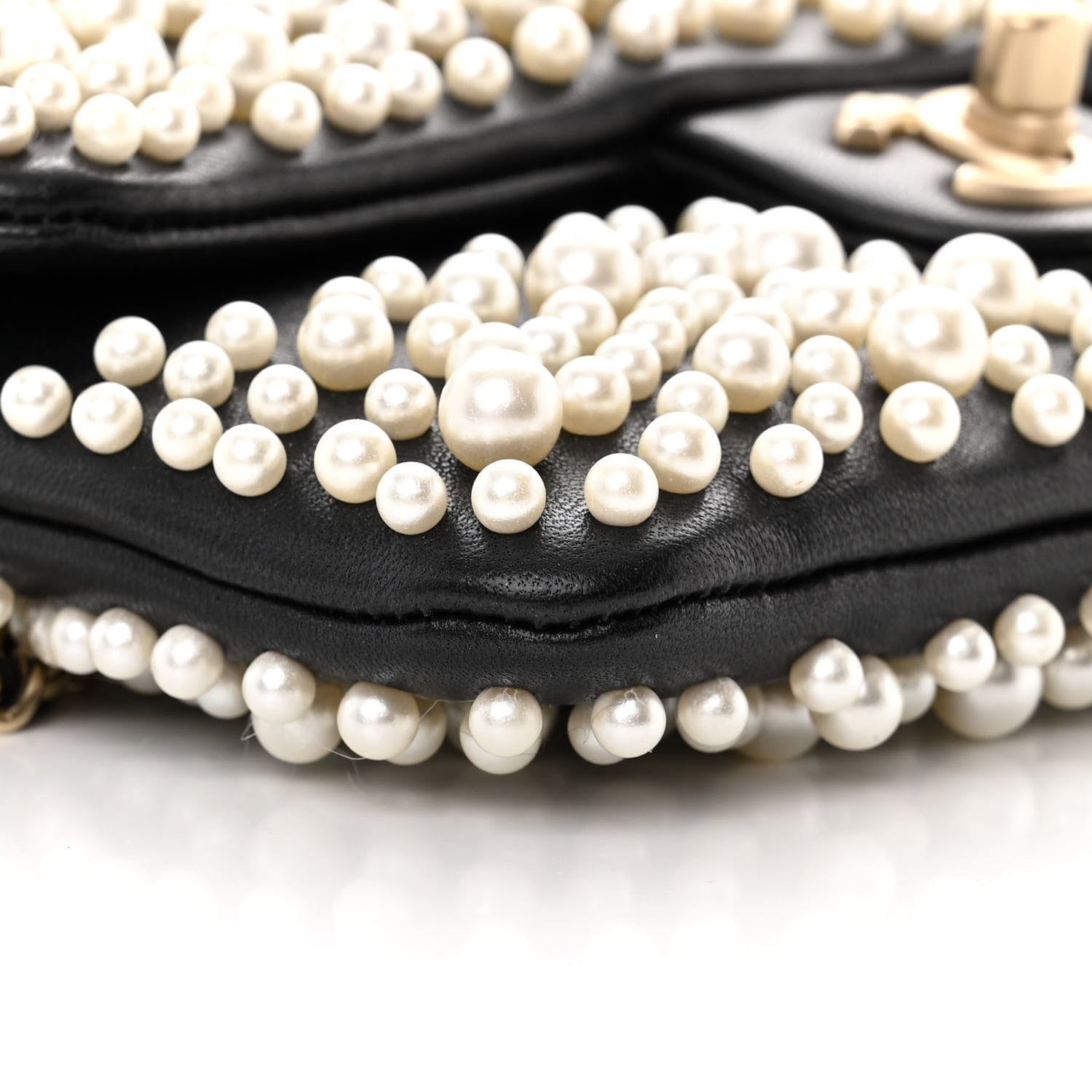 Chanel Lambskin Pearls Flap Black 9 of 13