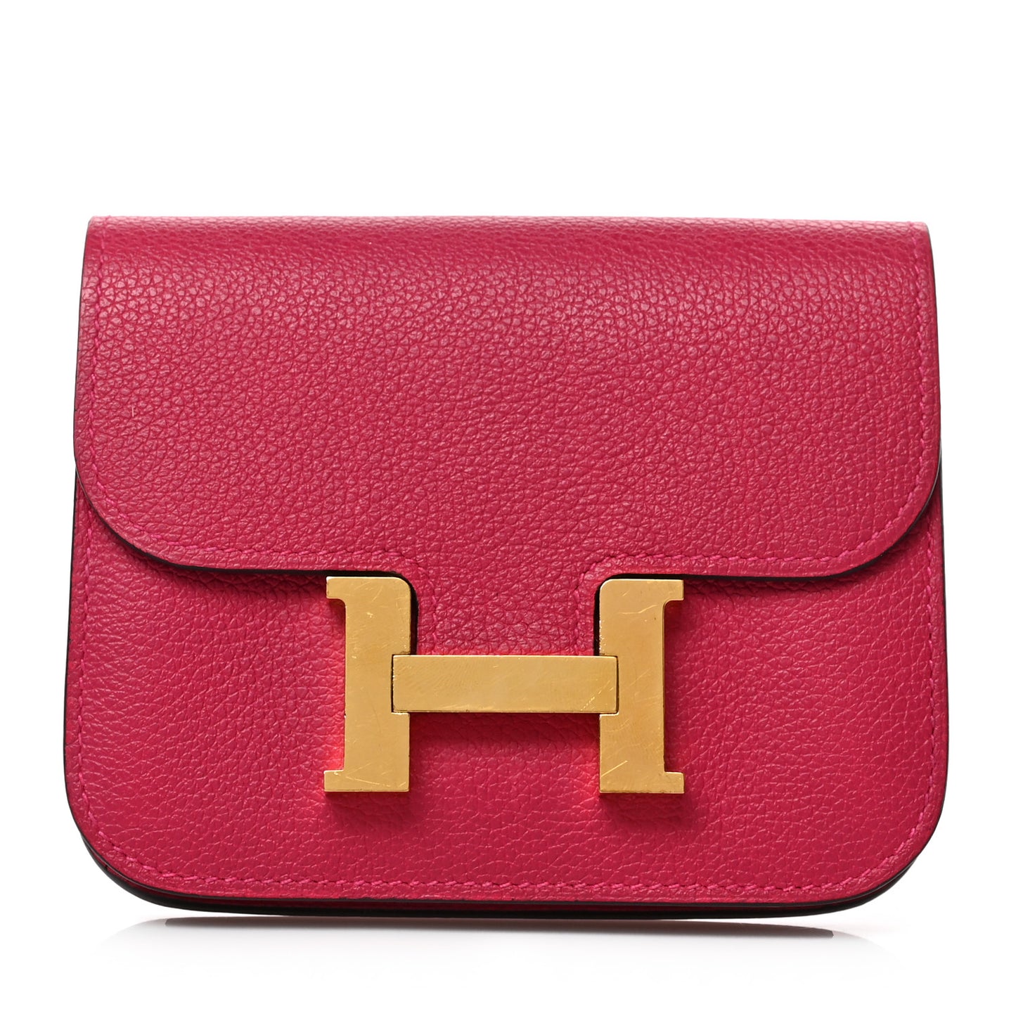 Evercolor Bi-Color Constance Slim Wallet Framboise Rouge Sellier