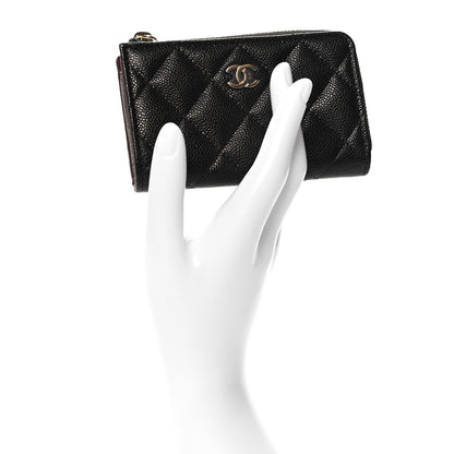 Chanel Caviar Quilted Zipped Key Holder Case Black 2 of 8