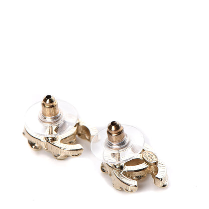 Chanel Gripoix CC Earrings Gold 3 of 5