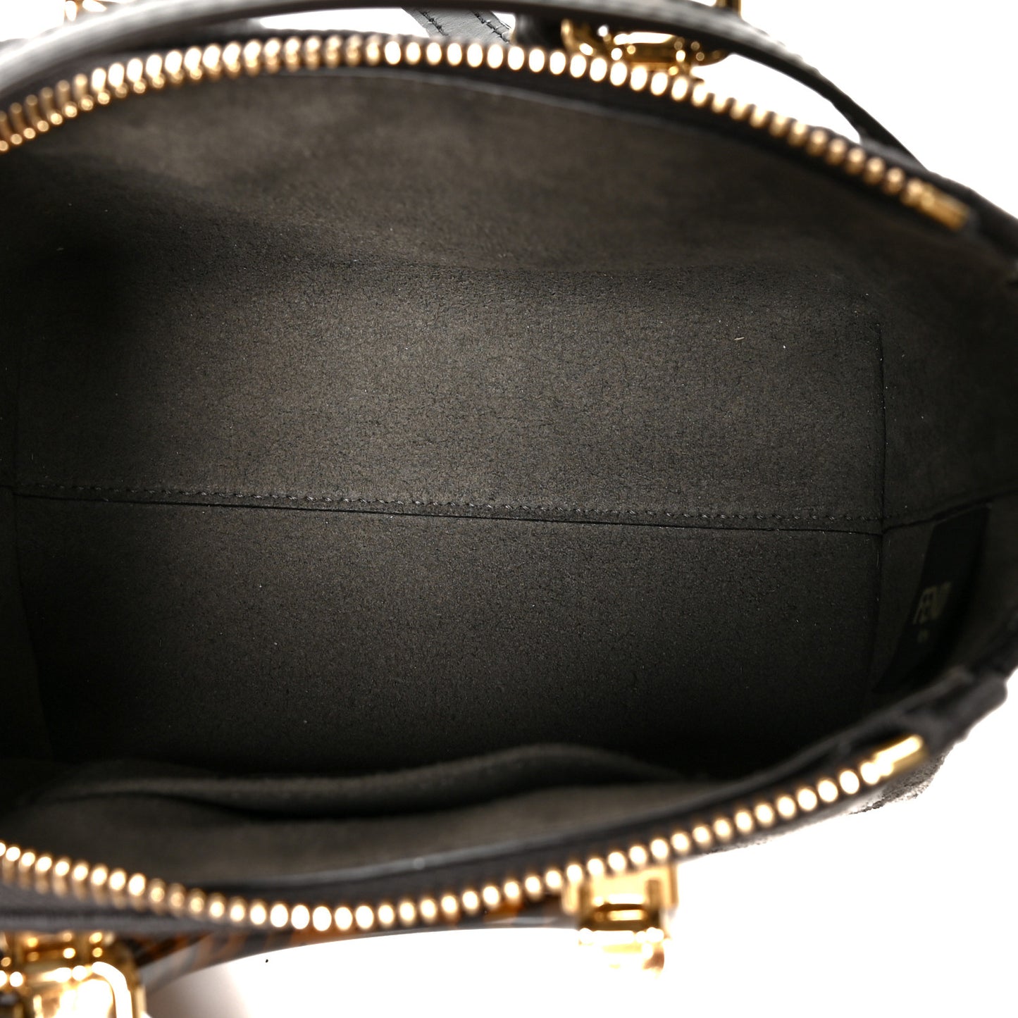 Chenille Vitello King Plexiglass FF Mini By The Way Top Handle Boston Bag Tortora Nuvola