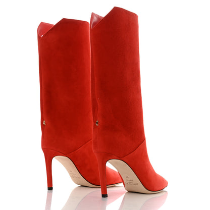 Jimmy Choo Suede Beren 85 Boots 36 Red 4 of 7