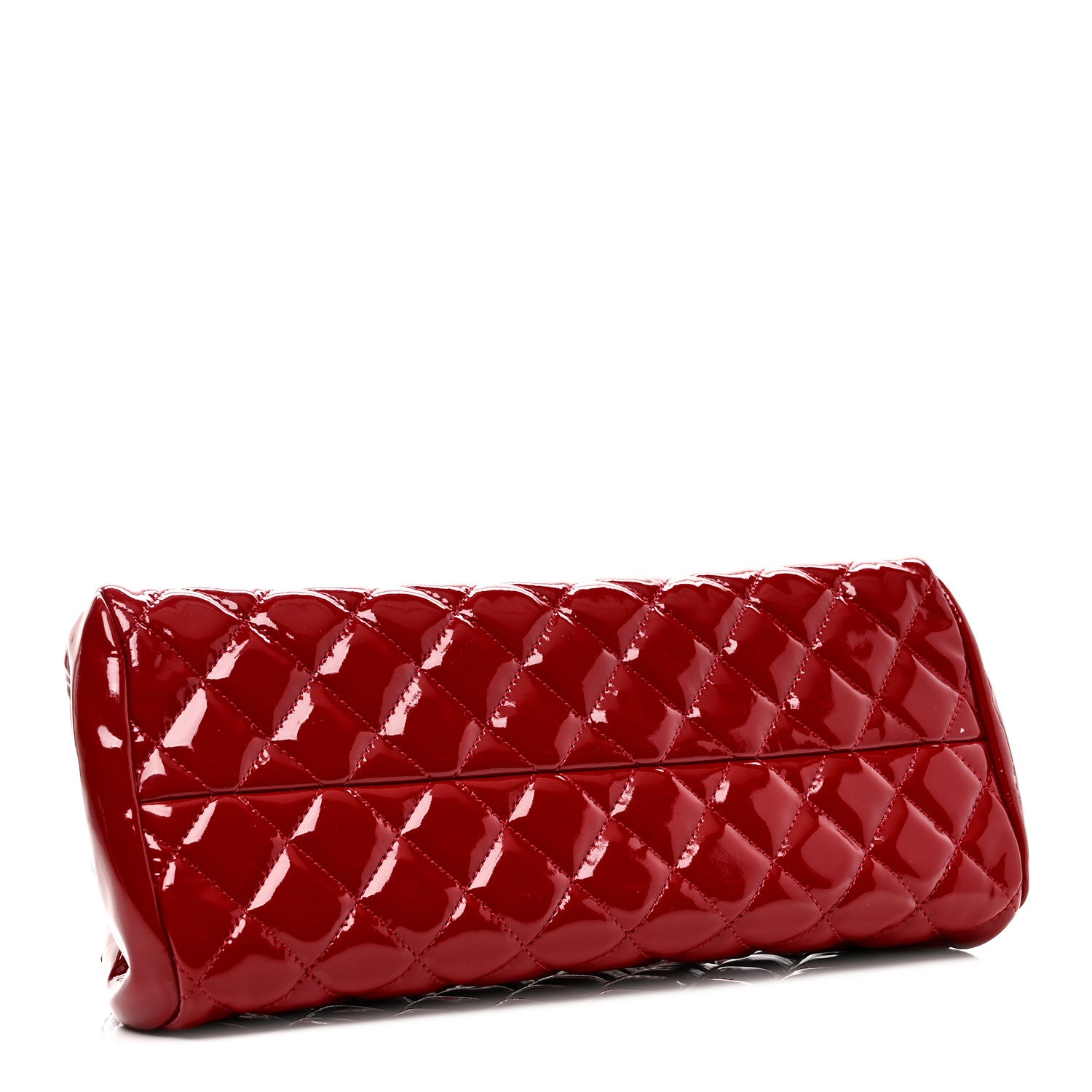 Chanel Patent Quilted Small Just Mademoiselle Bowling Bag Red 4 of 10
