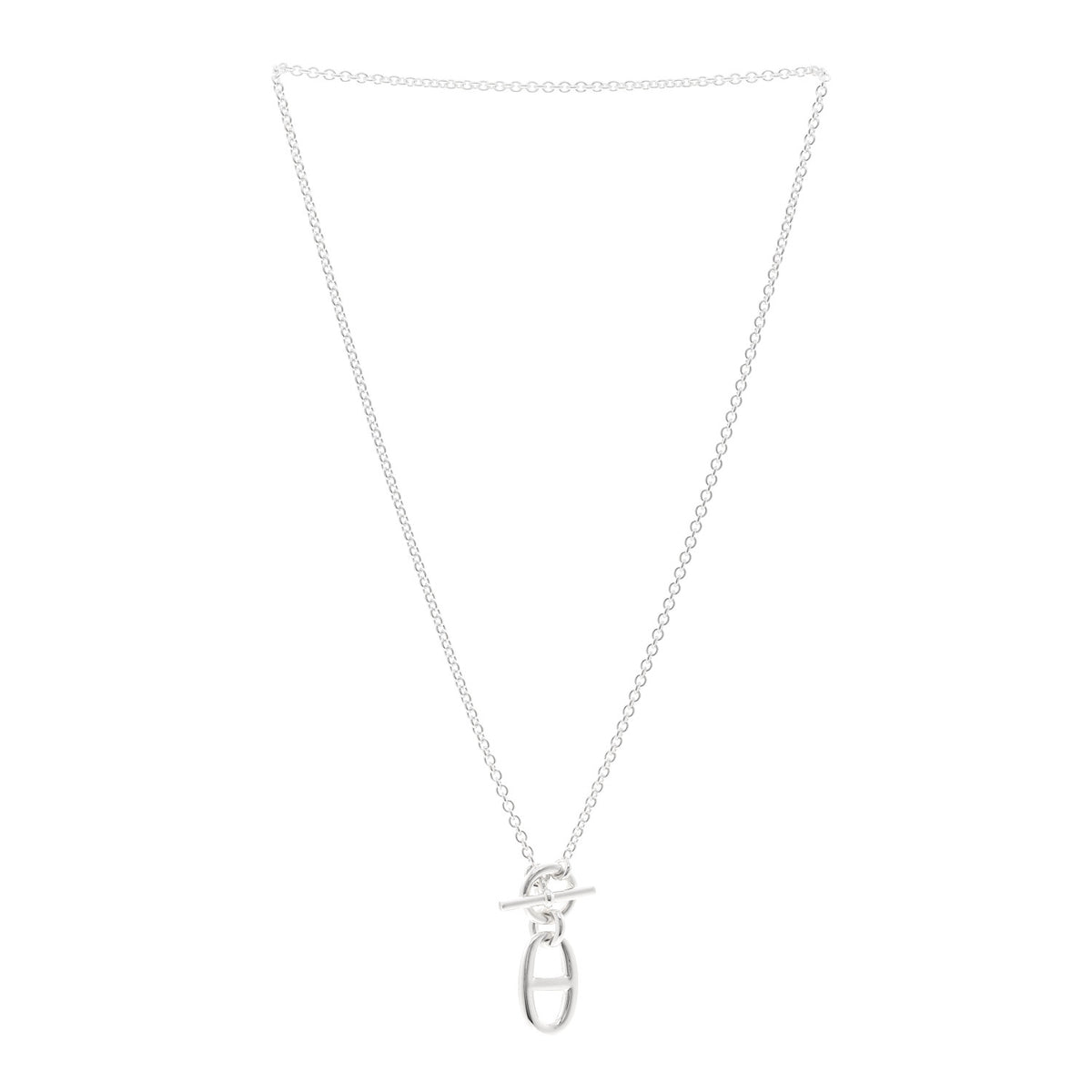 Hermes Sterling Silver Amulette Chaine d'Ancre Necklace 3 of 6
