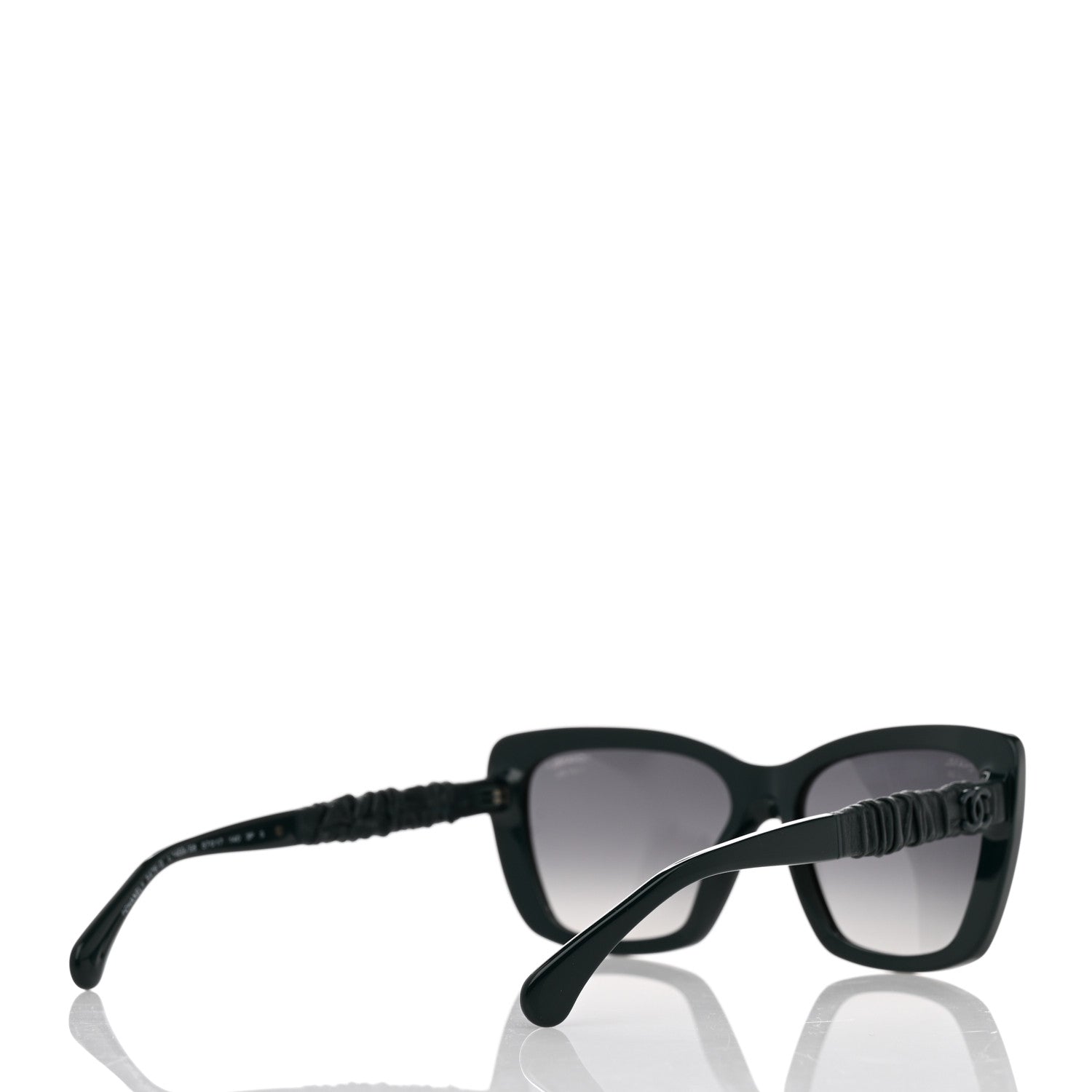 Chanel Acetate Calfskin Polarized Square Sunglasses 5476-Q-A Black 4 of 8