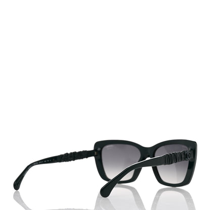 Chanel Acetate Calfskin Polarized Square Sunglasses 5476-Q-A Black 4 of 8