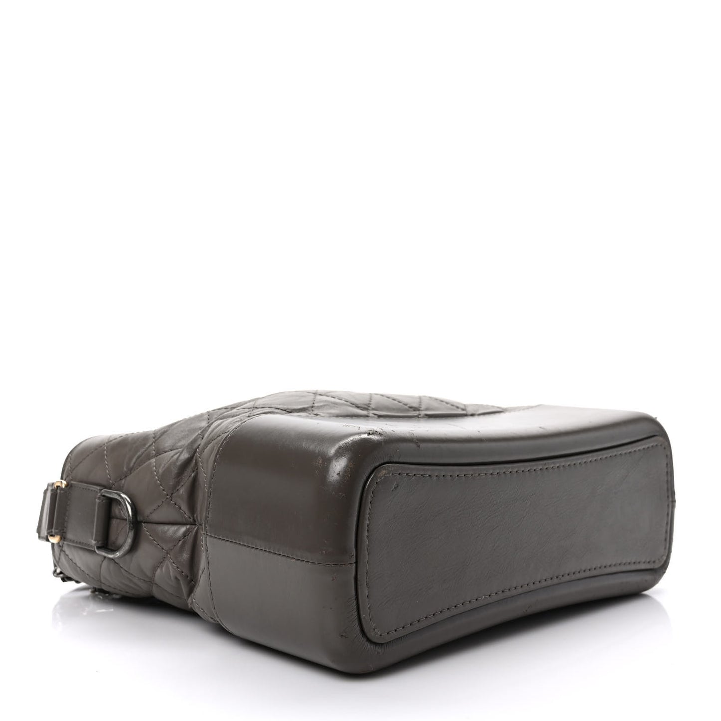 Aged Calfskin Quilted Medium Gabrielle Hobo Grey