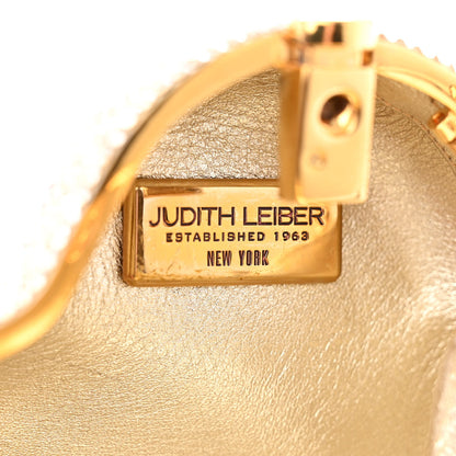 Judith Leiber Crystal Heart Minaudiere Clutch Gold 5 of 14