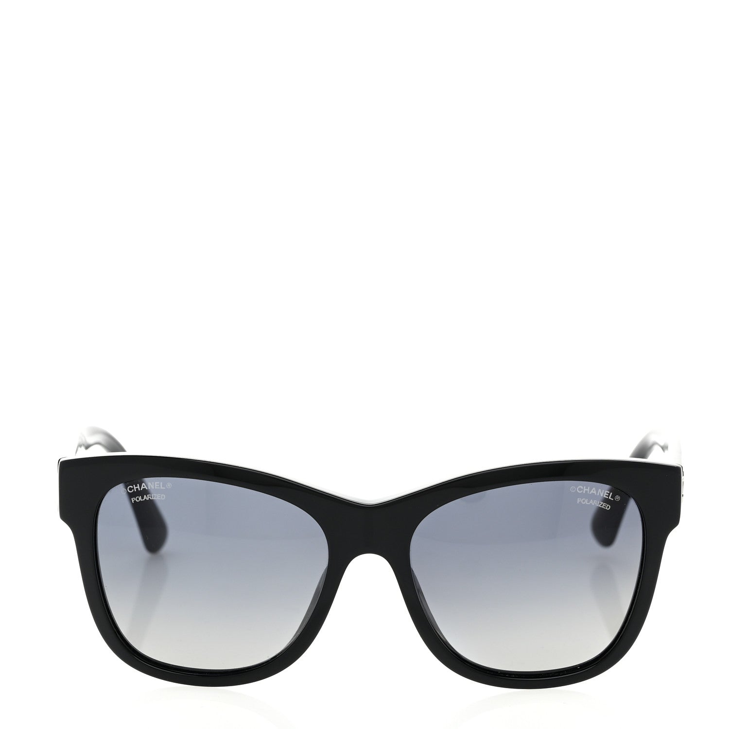 Chanel Acetate Polarized Square CC Sunglasses 5380 Black 2 of 8