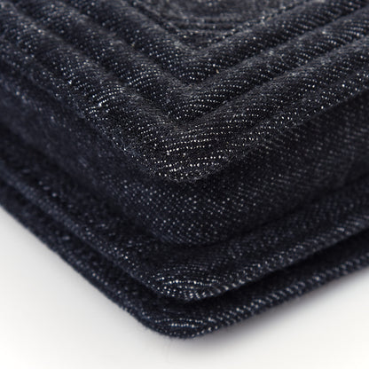 Chanel Denim Quilted Boy Clutch With Removable Chain Black 12 of 13