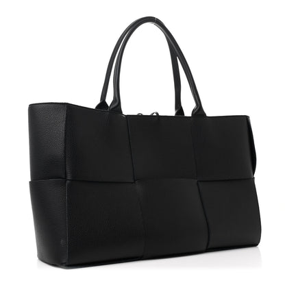 Bottega Veneta Grained Calfskin Maxi Intrecciato Arco Black 3 of 10