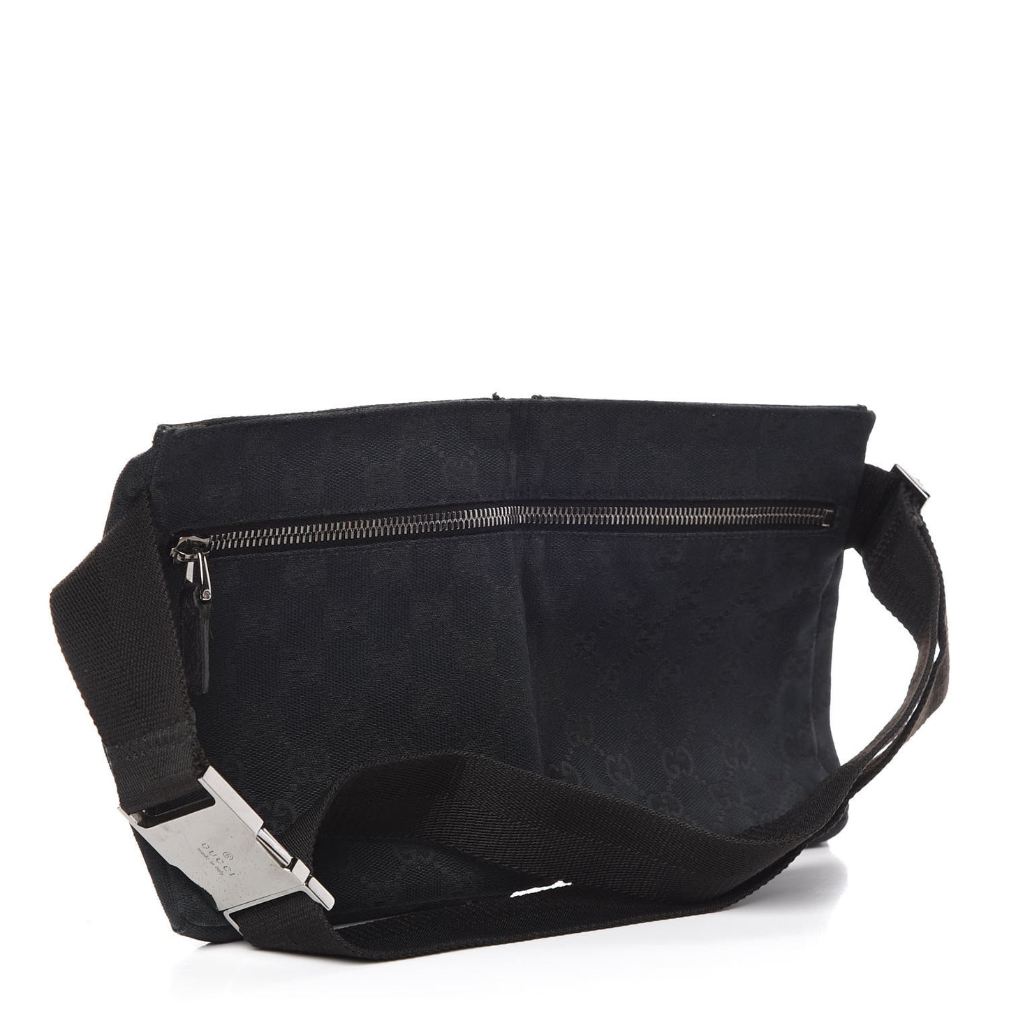 GG Monogram Double Pocket Belt Bag Black