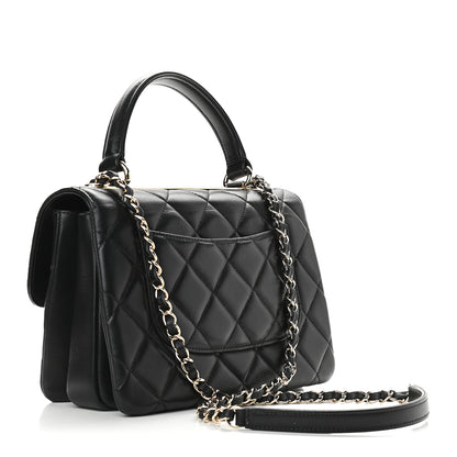 Chanel Lambskin Quilted Small Trendy CC Dual Handle Flap Bag Black 3 of 9