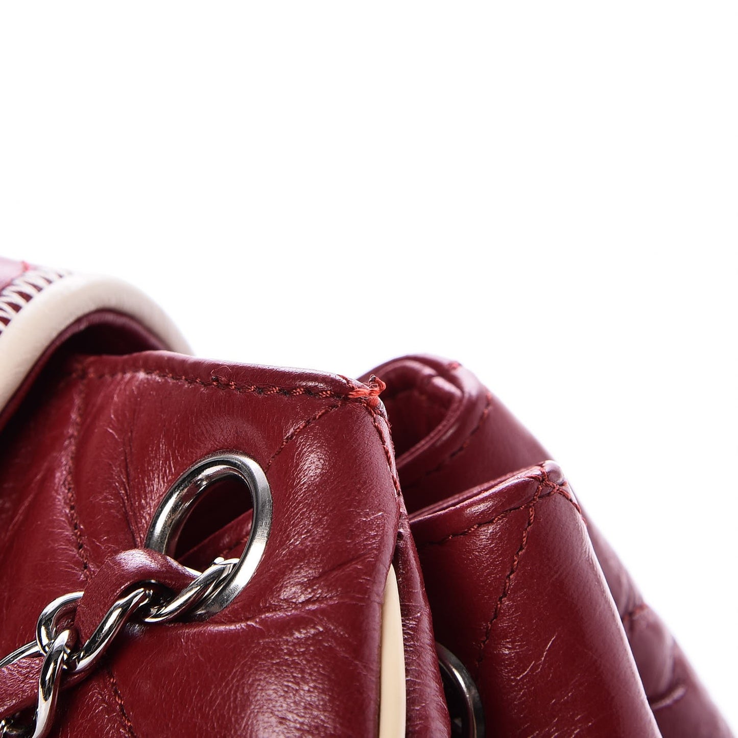 Lambskin Quilted East West Accordion Flap Light Bordeaux