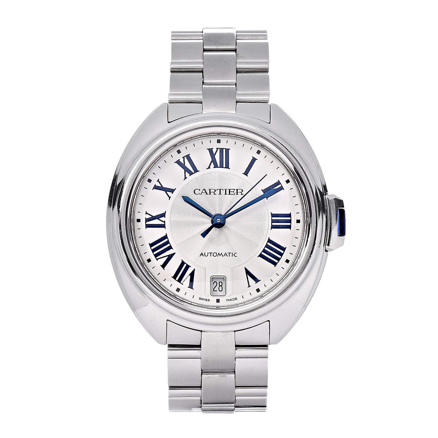 Stainless Steel 35mm Cle De Automatic Watch