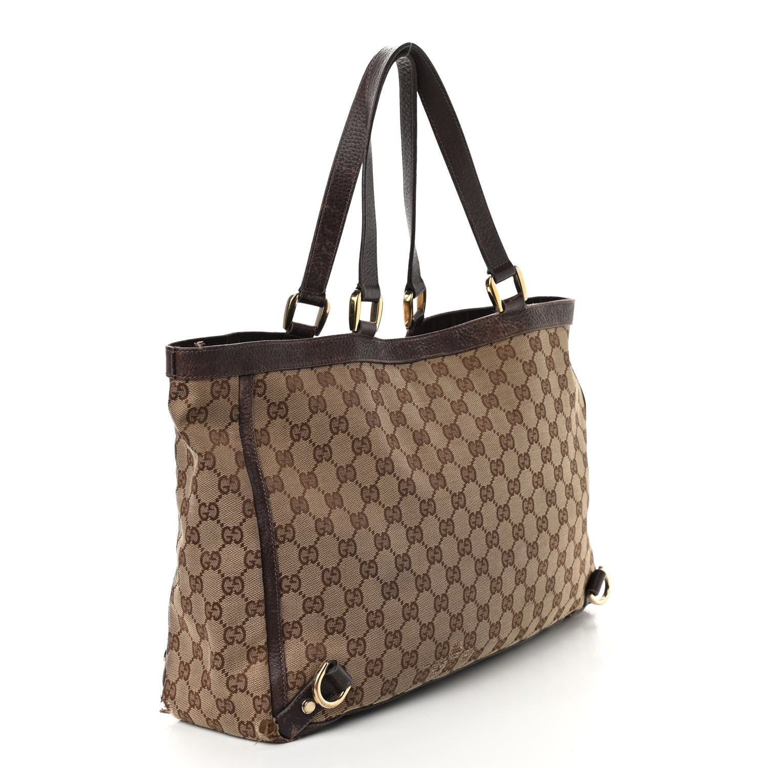Gucci Monogram Large Abbey Tote Dark Brown 3 of 19
