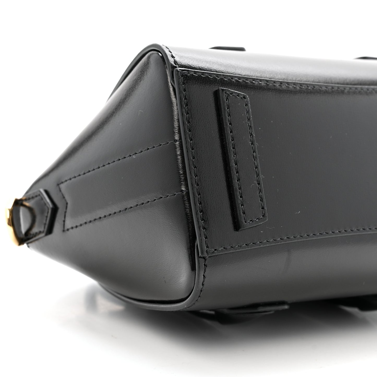 Box Calfskin Mini Lock Antigona Shoulder Bag Black