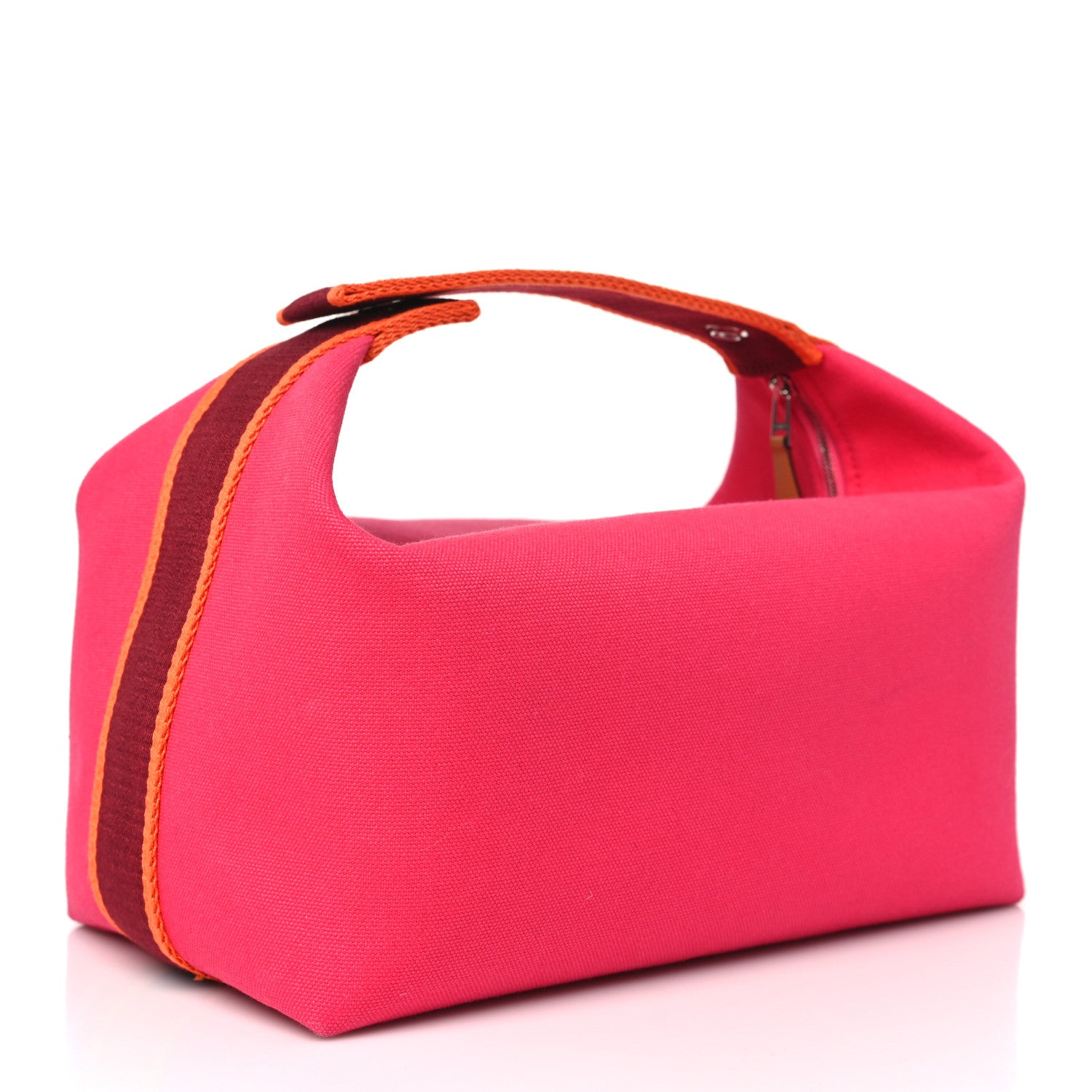 Hermes Canvas Large Bride-A-Brac Pouch Hibiscus 3 of 9