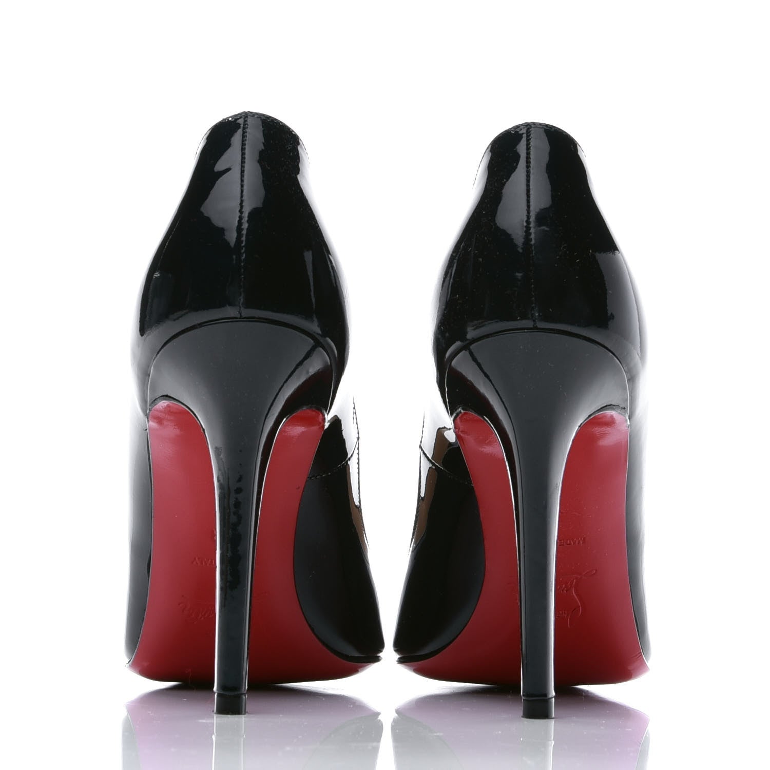 Christian Louboutin Patent Mater Claude 100 Pumps 38 Black 5 of 8
