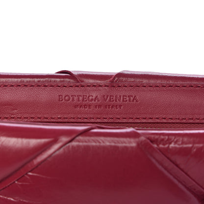 Bottega Veneta Paper Calfskin Maxi Intrecciato Padded Pouch Clutch Amaranto 6 of 8