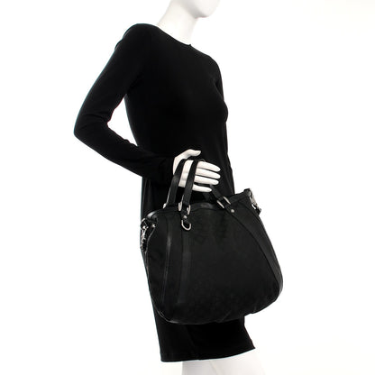Gucci Monogram Medium Abbey Convertible Tote Black 3 of 11
