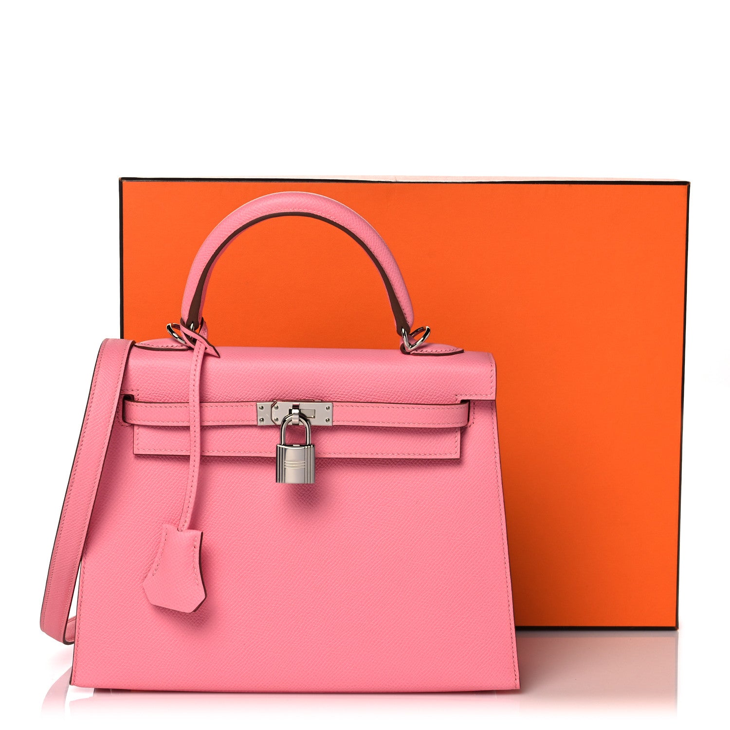 Hermes Epsom Kelly Sellier 25 Rose Confetti 11 of 11