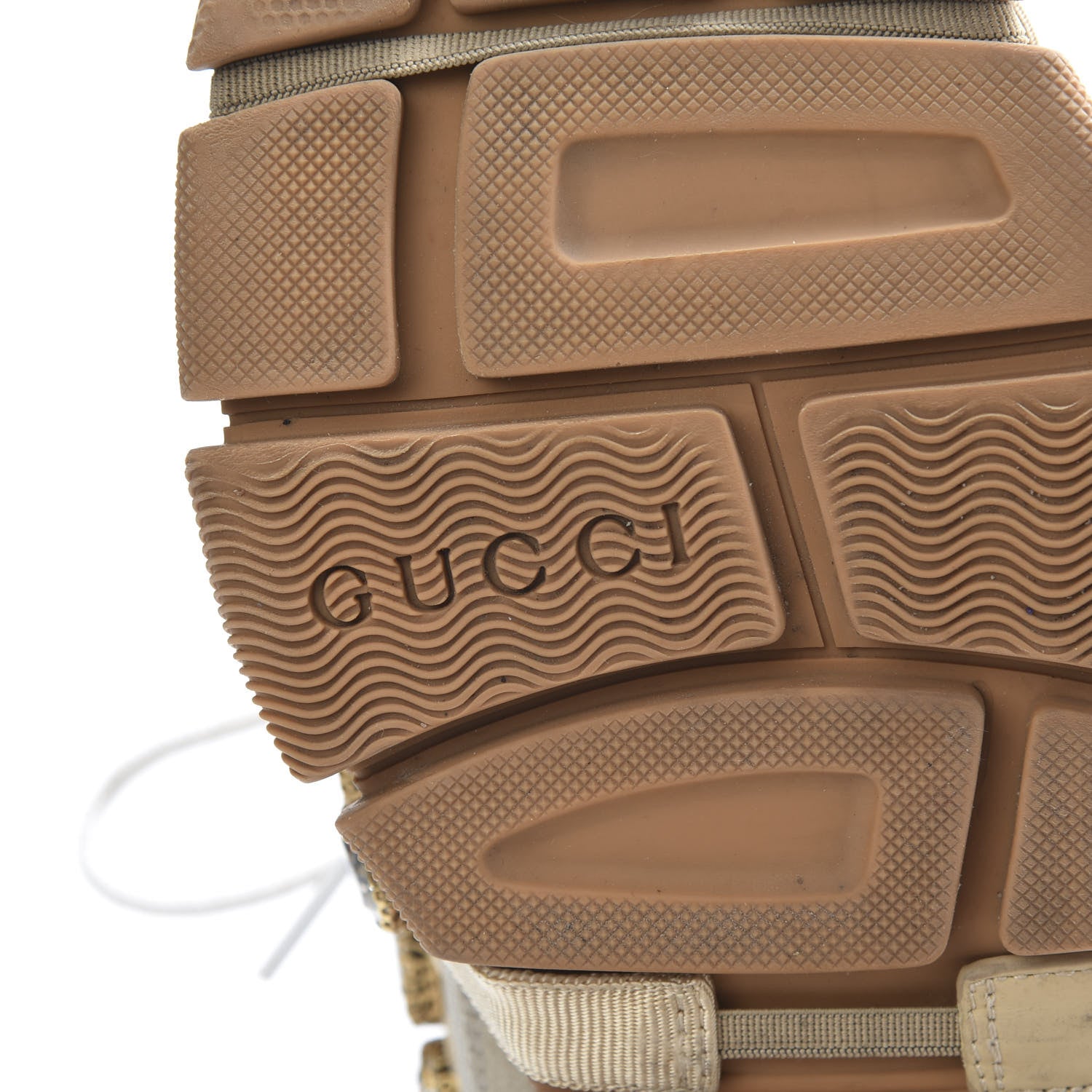 Gucci X SEGA Mesh Canvas Calfskin Removable Crystals Flashtrek Sneakers 39.5 Mystic White Oatmeal Sand Storm 6 of 11