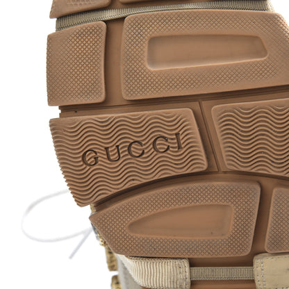 Gucci X SEGA Mesh Canvas Calfskin Removable Crystals Flashtrek Sneakers 39.5 Mystic White Oatmeal Sand Storm 6 of 11