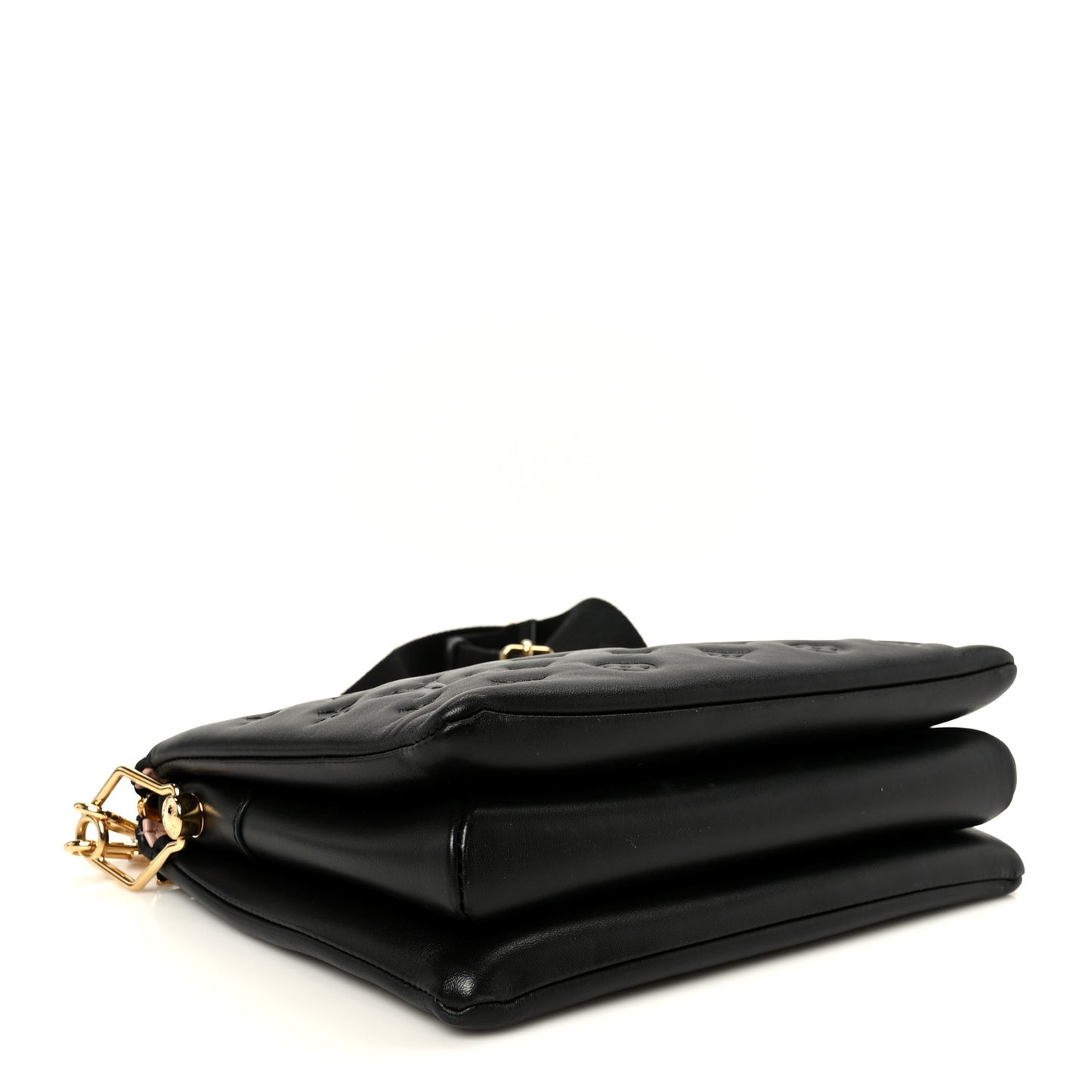 Lambskin Embossed Monogram Coussin PM Black