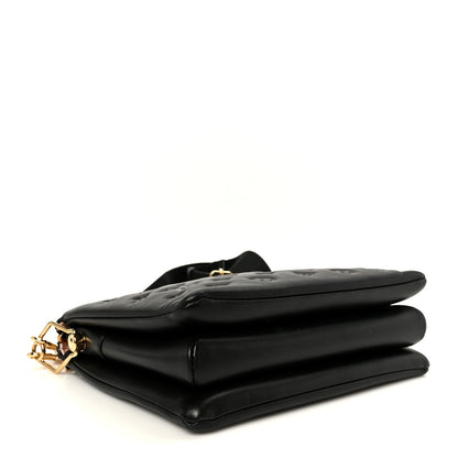 Louis Vuitton Lambskin Embossed Monogram Coussin PM Black 4 of 12